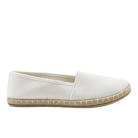 Silver slip-on espadrilles D1K-19 grey