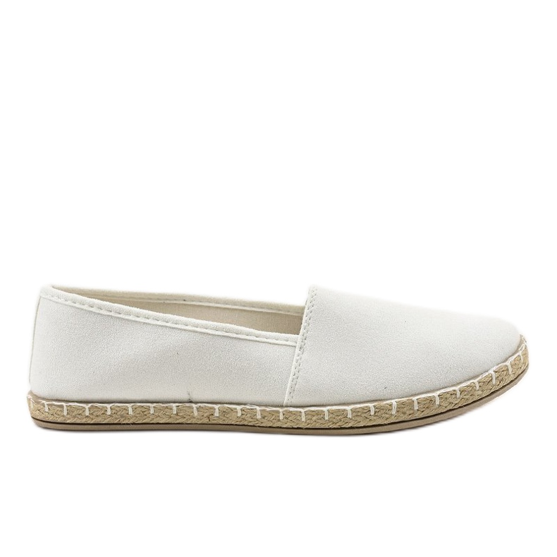 Silver slip-on espadrilles D1K-19 grey