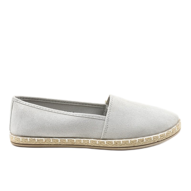 Gray slip-on espadrilles D1K-6 grey