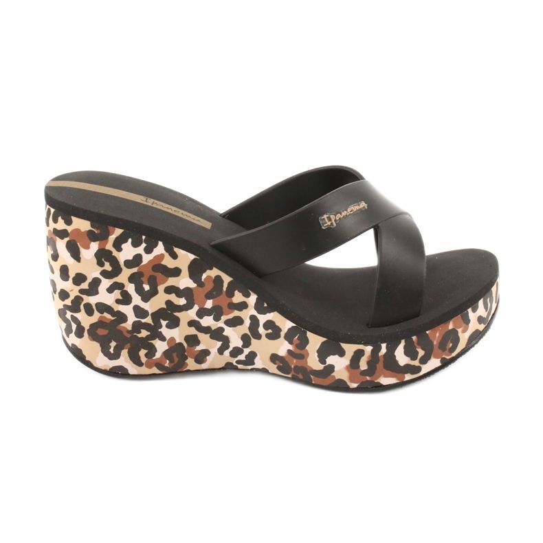 Ipanema 82856 women's wedge slippers brown black