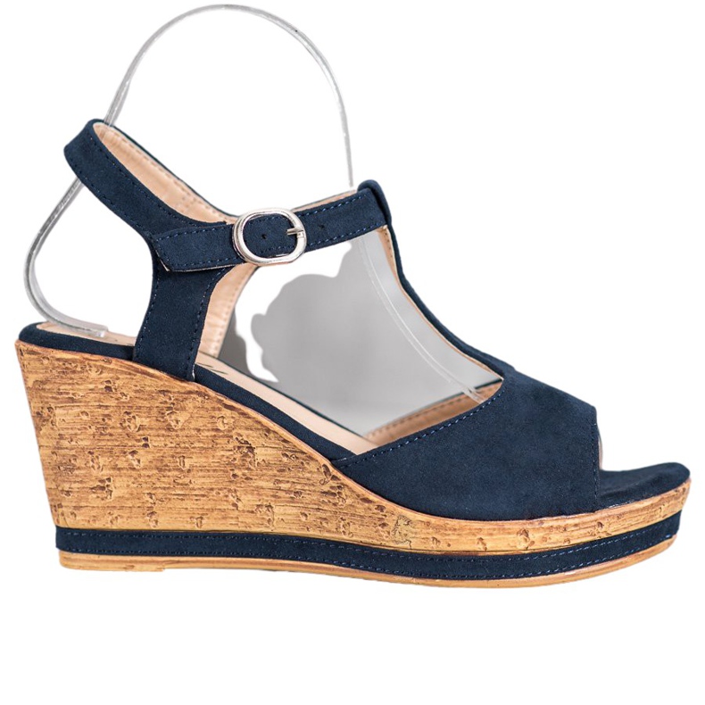 GOLL Suede wedges blue GOLL Suede wedges blue