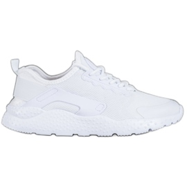 SHELOVET White Textile Sneakers
