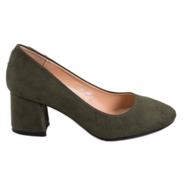 Fama Suede Pumps On A Pillar green Fama Suede Pumps On A Pillar green