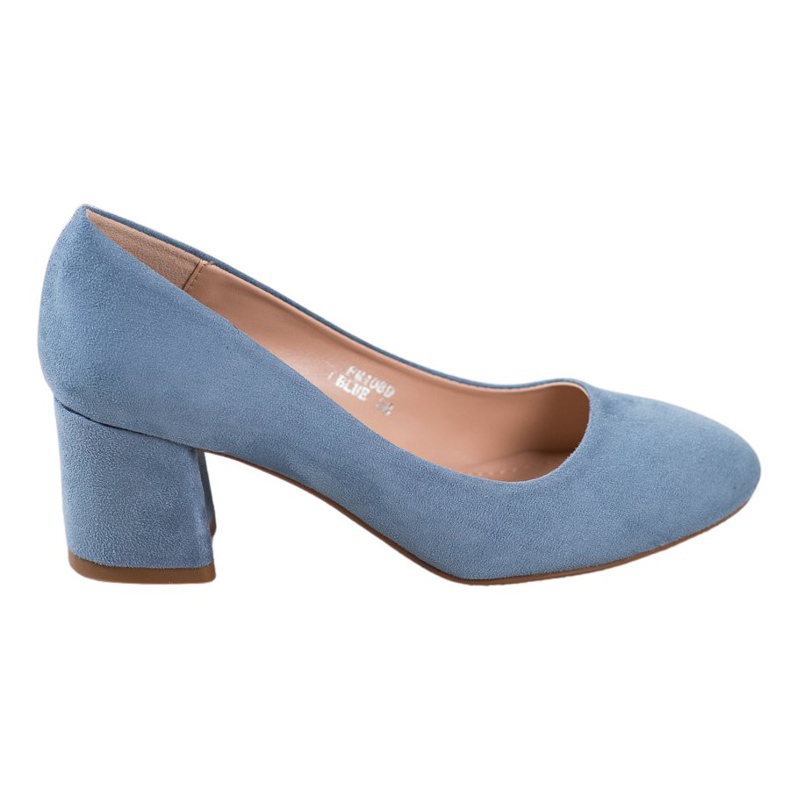 Fama Suede Pumps On A Pillar blue Fama Suede Pumps On A Pillar blue