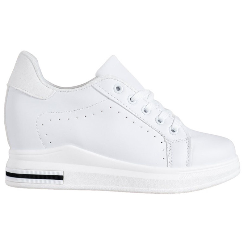 SHELOVET Sports shoes on a wedge white