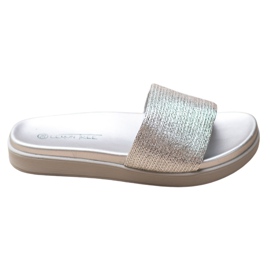 SHELOVET Classic Silver Slippers grey