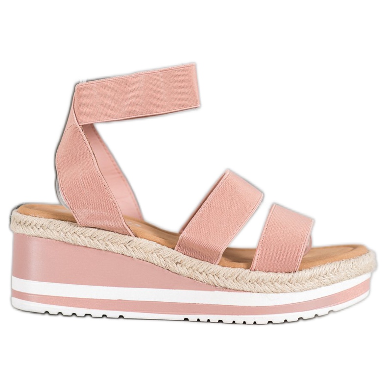 Weide Slip-on wedges with an elastic band pink