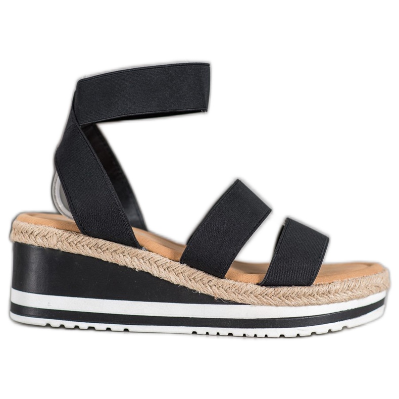 Weide Slip-on wedges with an elastic band black