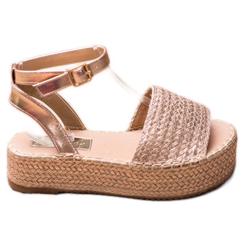 Weide Espadrilles Sandals On The Platform golden