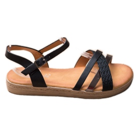 Weide Stylish Sandals Made Of Eco Leather black