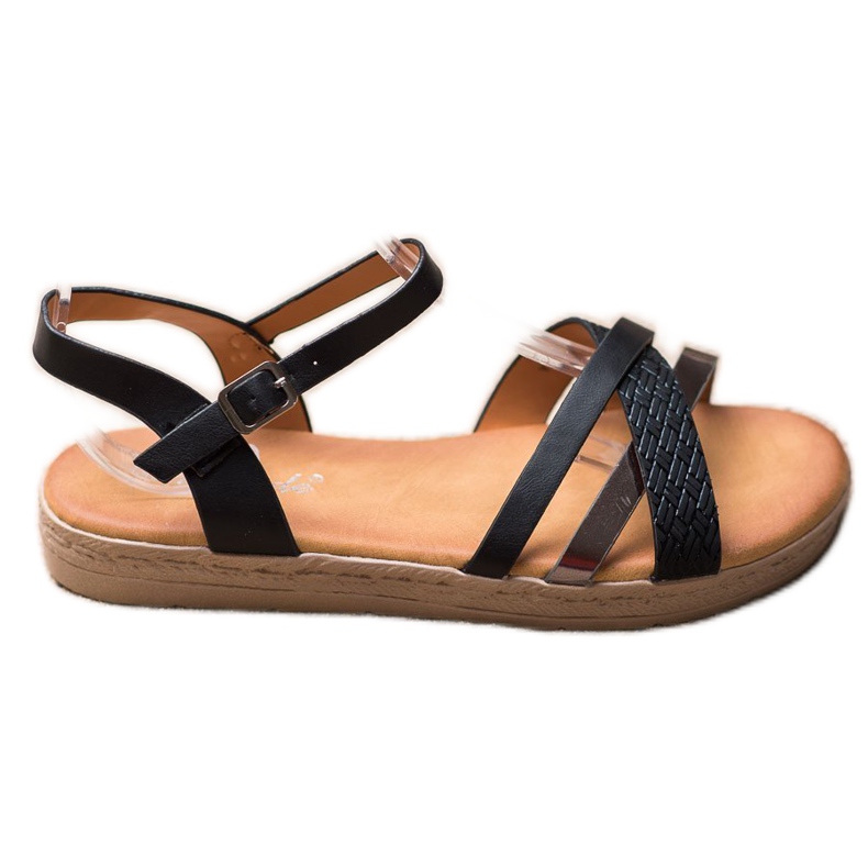 Weide Stylish Sandals Made Of Eco Leather black