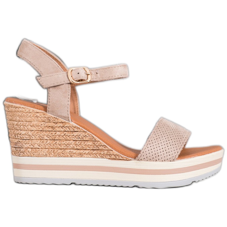 Weide Fashionable Suede Wedges beige Weide Fashionable Suede Wedges beige