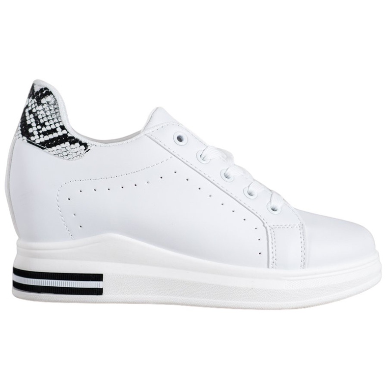 SHELOVET Sports shoes on a wedge white