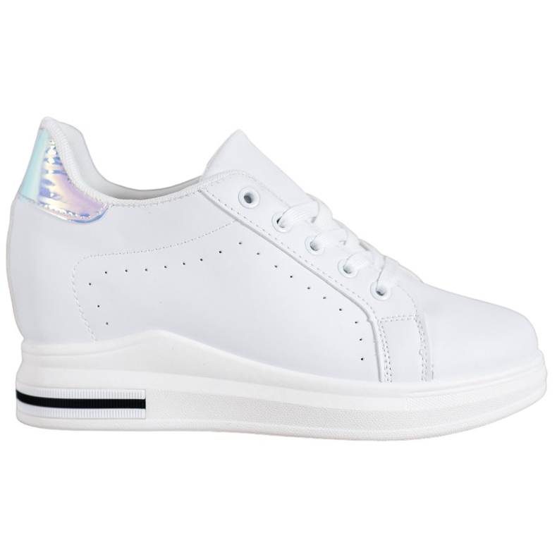 SHELOVET Sports shoes on a wedge white