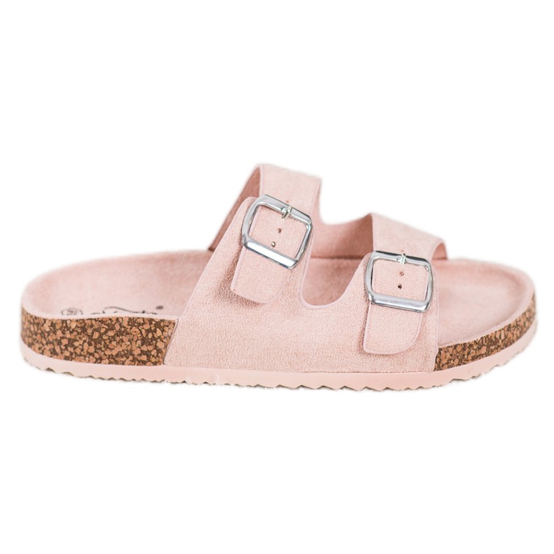 Evento Casual Slippers With Buckle pink