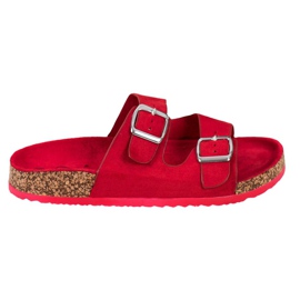 Evento Casual Slippers With Buckle red