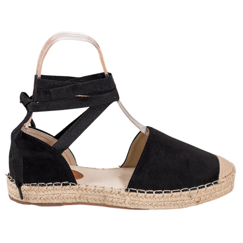 Seastar Tied Black Espadrilles