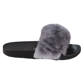 Seastar Slippers With Fur grey