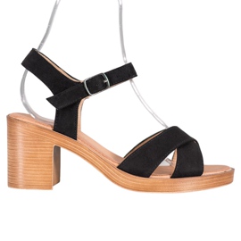 SHELOVET Light Sandals On A Bar black