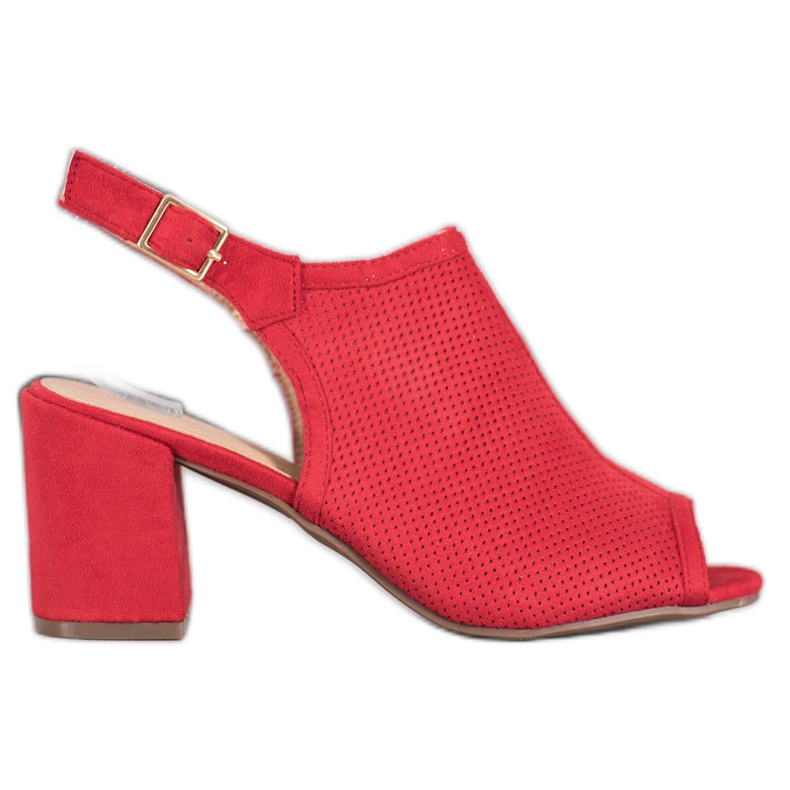 SHELOVET Classic Closed Sandals red