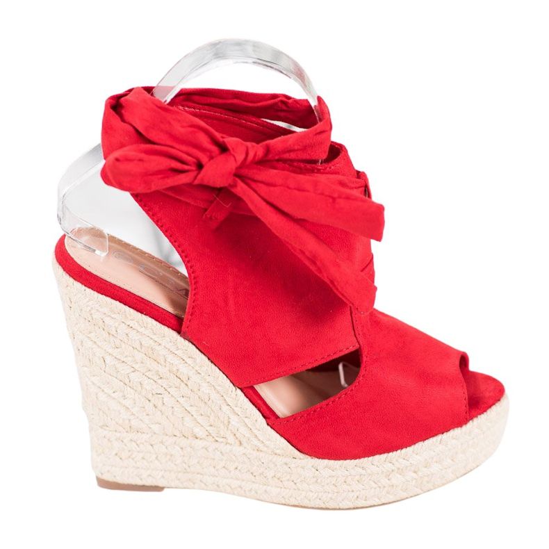 Cm Paris Built-up Wedge Sandals red