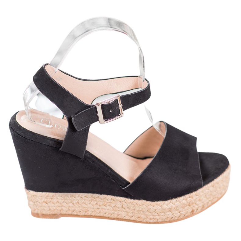 Clowse Black Sandals On A High Heel
