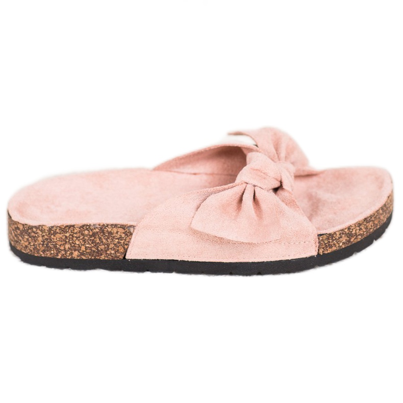 SHELOVET Suede Slippers On The Platform pink