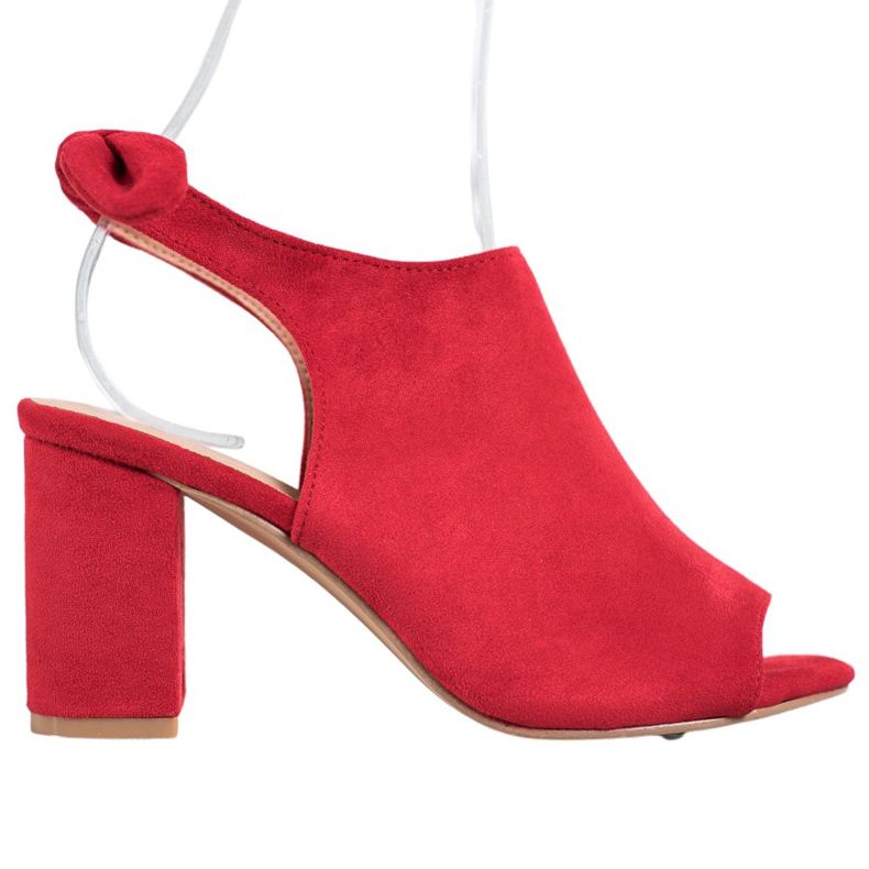 SHELOVET High-heeled sandals red