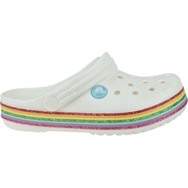 Crocs Rainbow Glitter Clog 206151-100 white
