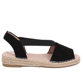 Black women's espadrilles 0M815 Black