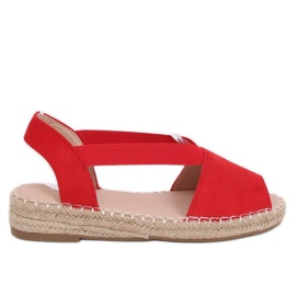 Red women's espadrilles 0M815 Red
