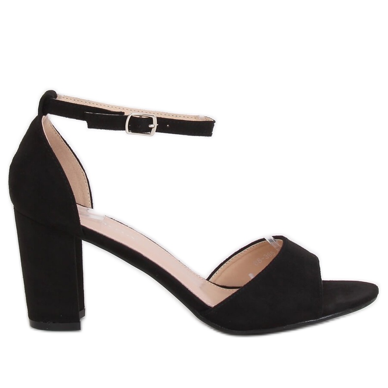 Black high-heeled sandals 88-395 Black