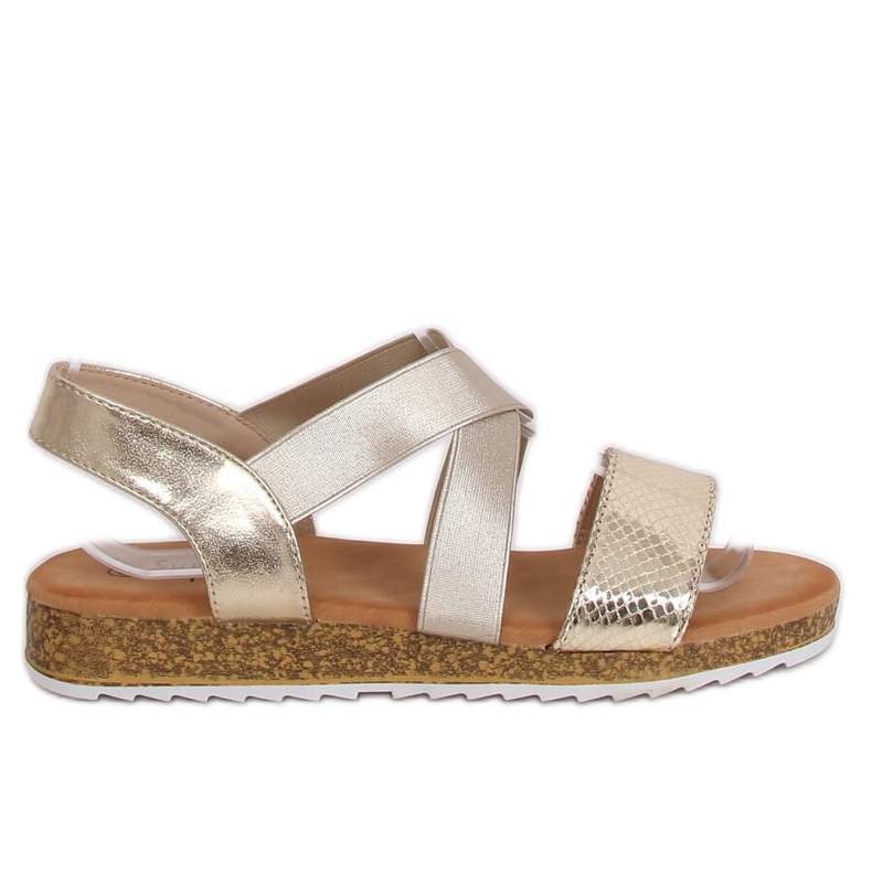 Gold women's sandals AM042 Gold golden