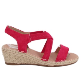 Wedge sandals fuchsia espadrilles S-823 Fushia pink