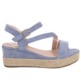 Blue espadrilles sandals 680-38 Blue