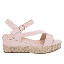 Beige sandals espadrilles 680-38 Nude