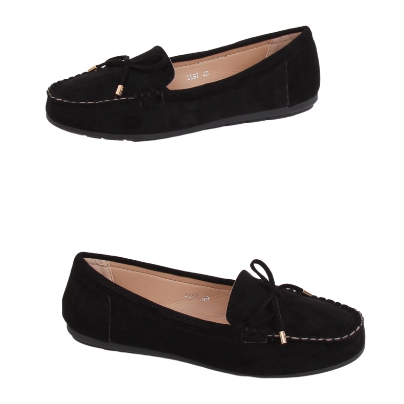 Black Women's black loafers LL97 Black