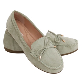 Women's navy blue loafers LL97 Green