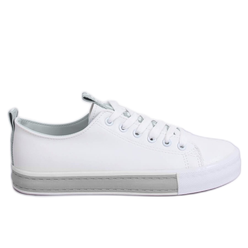 White women's sneakers CC-17 Silver grey
