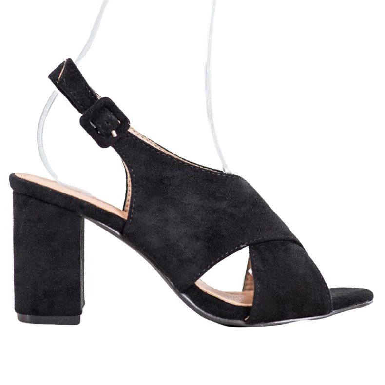 SHELOVET Comfortable Sandals On A Bar black