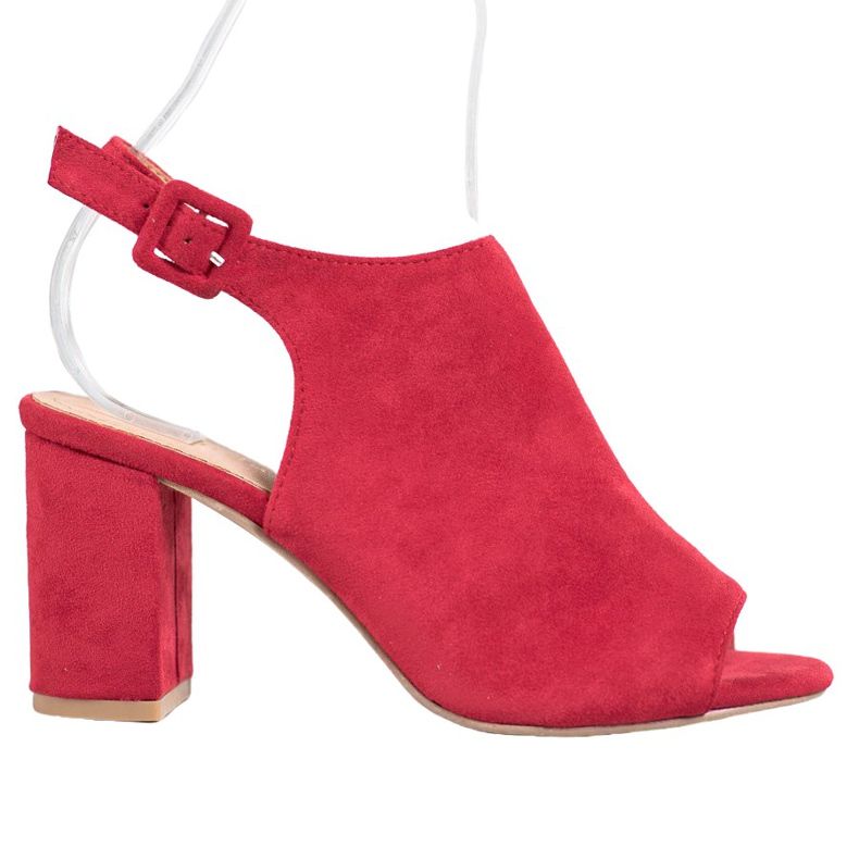 SHELOVET High-heeled sandals red