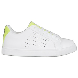 SHELOVET White Shoes With Suede Inserts SHELOVET White Shoes With Suede Inserts