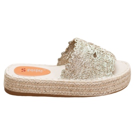 Seastar Espadrilles Slippers On The Platform golden Seastar Espadrilles Slippers On The Platform golden