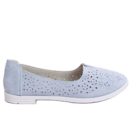 Blue openwork ballerinas ZA02P Blue Blue openwork ballerinas ZA02P Blue