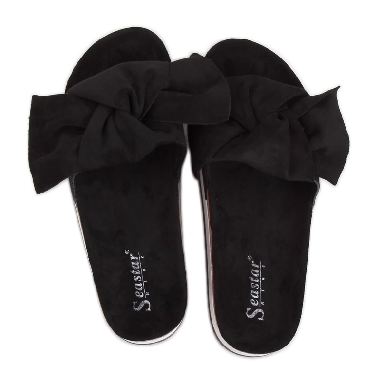 Black women's black slippers SS116P Black