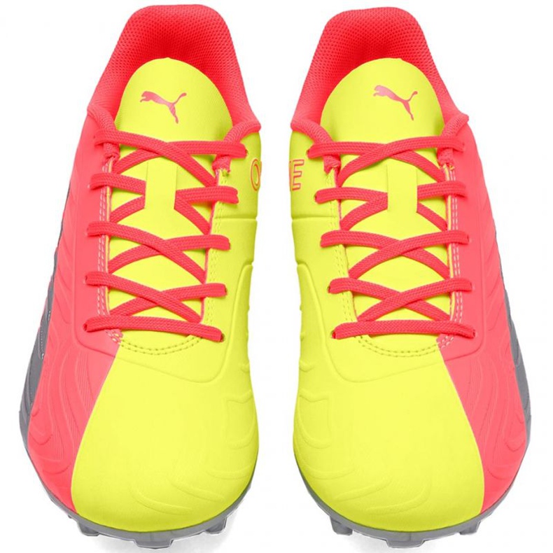 Football boots Puma One Jr 20.4 Osg Fg Ag 105973 01 red yellows