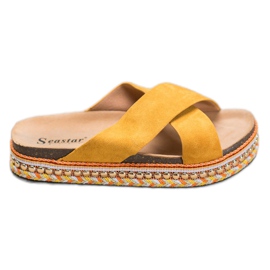 Seastar Comfortable Slippers On The Platform yellow Seastar Comfortable Slippers On The Platform yellow
