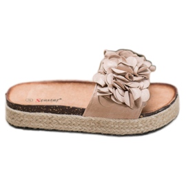 Seastar Fashionable Beige Slippers Seastar Fashionable Beige Slippers