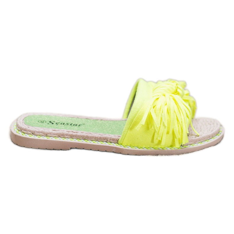 Seastar Comfortable Slippers With Fringes yellow