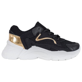 SHELOVET Stylish Sneakers On The Platform black yellow
